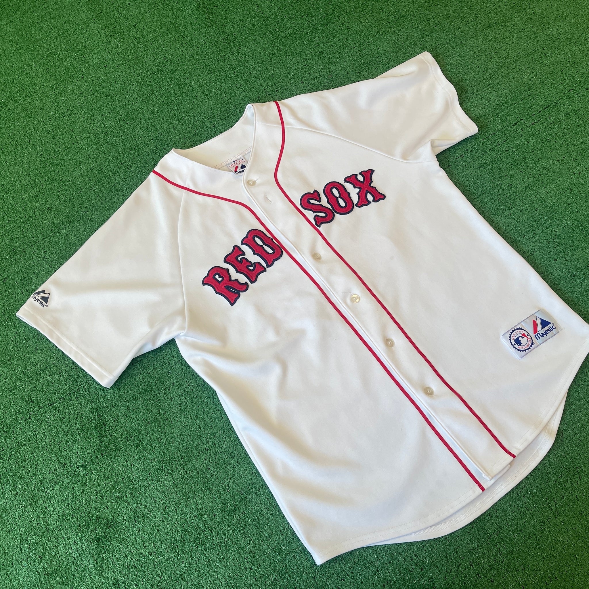 Vintage Majestic Boston Red Sox #34 Ortiz MLB Baseball Jersey (L)