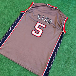 Vintage Champion New Jersey Nets #5 Kidd NBA Basketball Jersey (XXL)