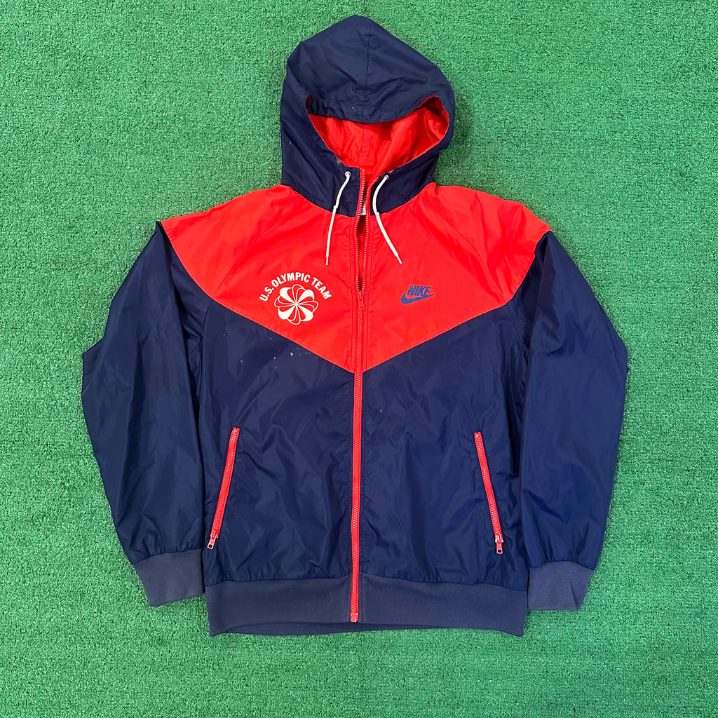 Vintage Nike Early 80's Limited Edition US Olympic Team Full-Zip Windbreaker (L)