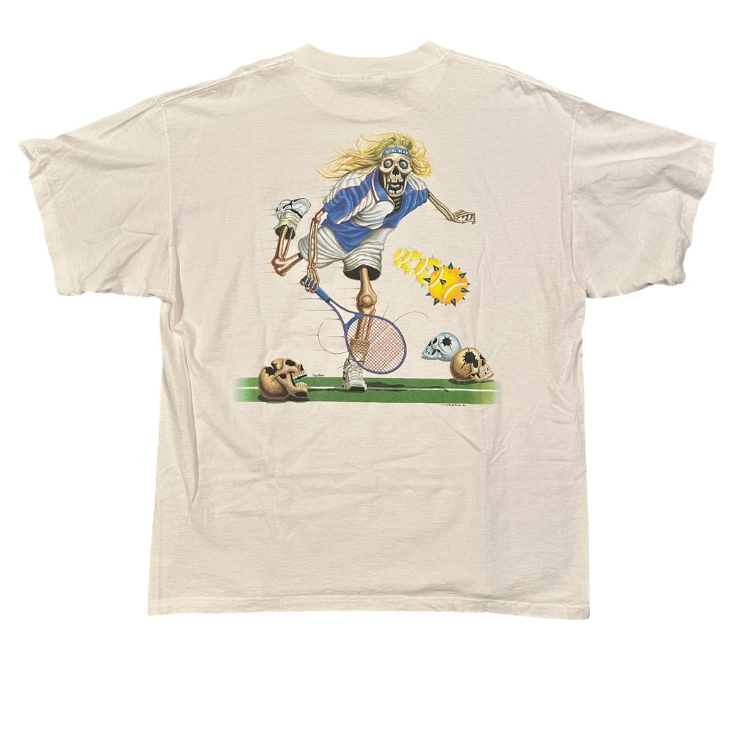 Vintage Bone Man Activewear 1996 Tennis Graphic T-Shirt (XXL)
