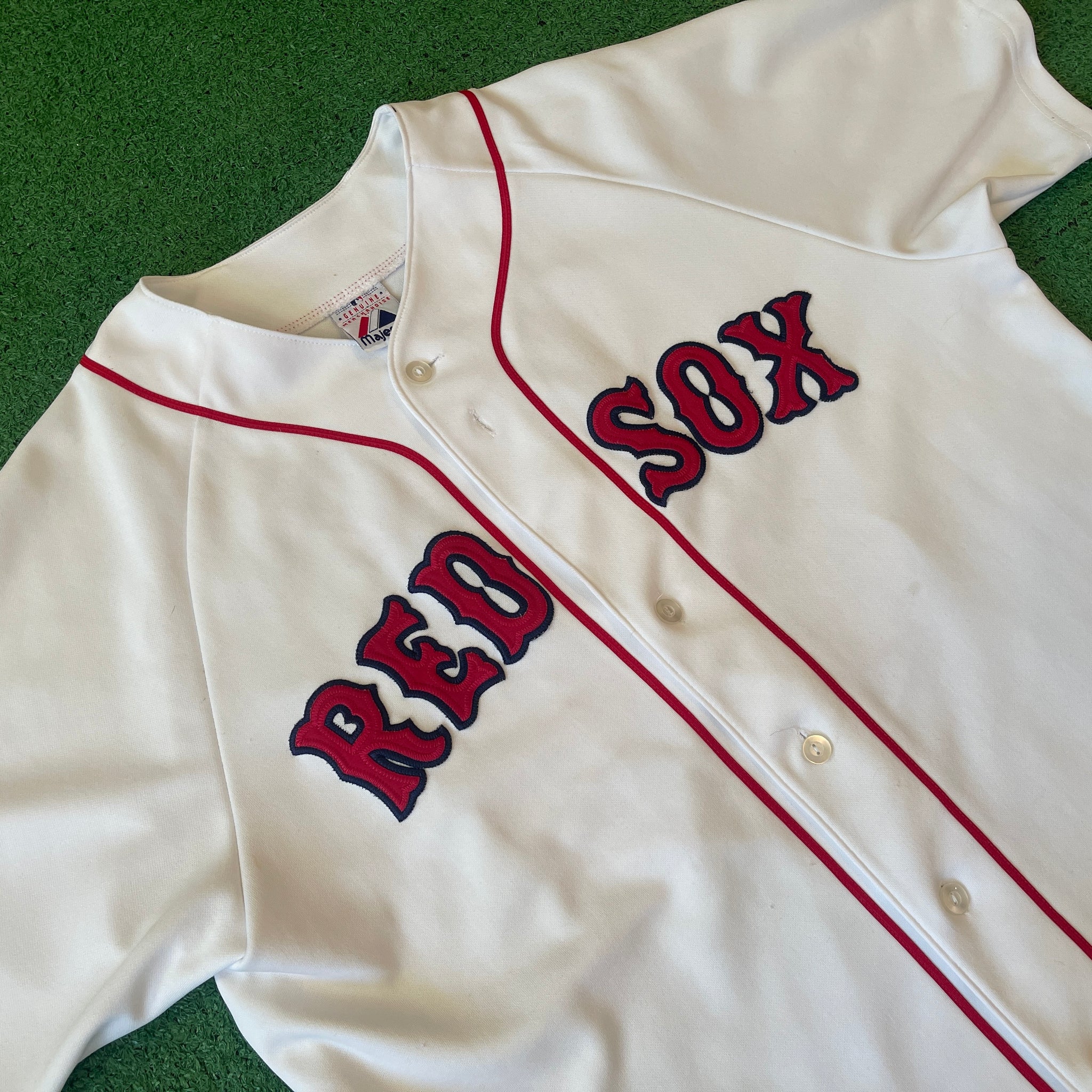 Vintage Majestic Boston Red Sox #34 Ortiz MLB Baseball Jersey (L)