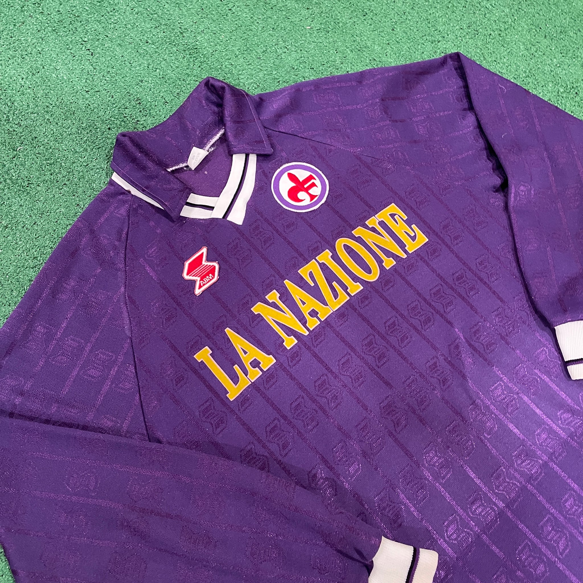 Vintage ABM ACF Fiorentina 1990/91 Home Football Kit (L)
