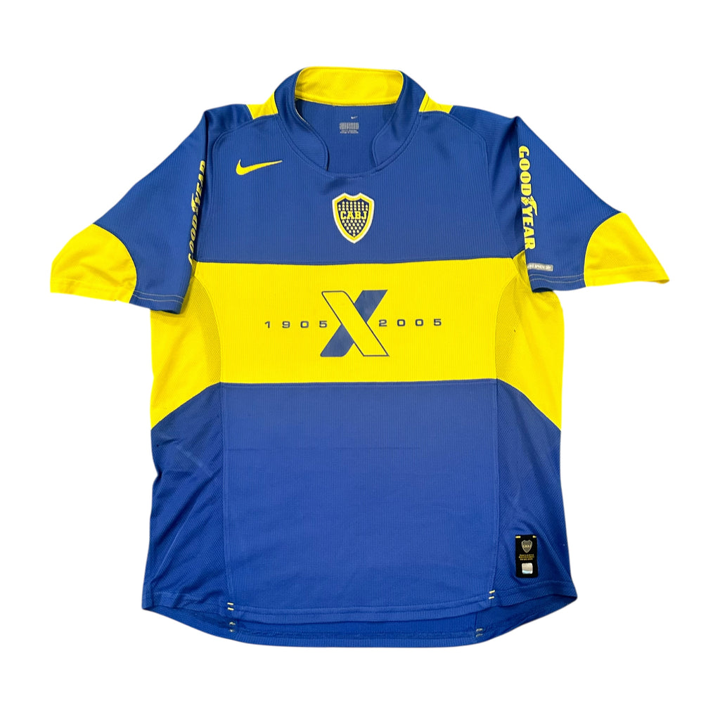 Vintage Nike Boca Juniors 2005/2006 Home Football Shirt (L)