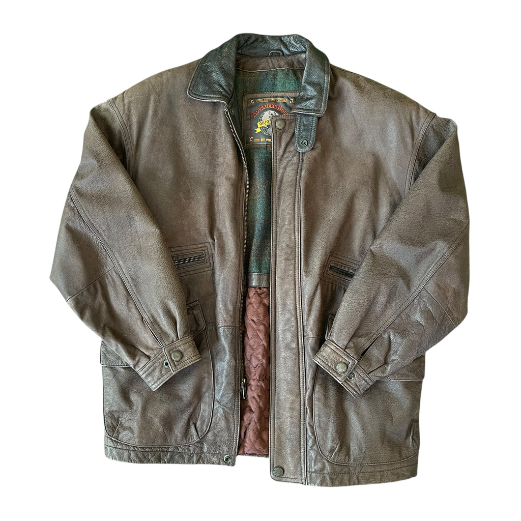 Vintage Wilsons Adventure Bound Brown Leather Coat (S)