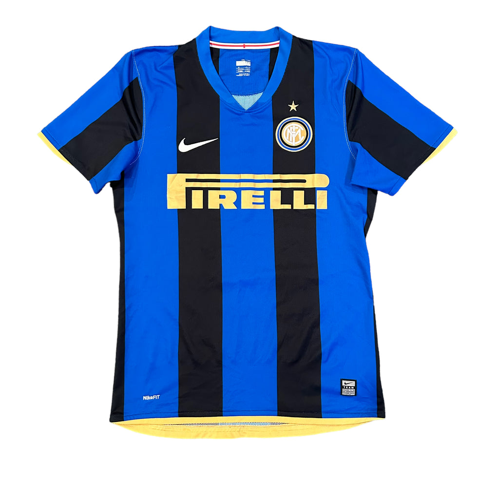 Vintage Nike Inter Milan #8 Ibrahimovic 2008/09 Home Football Kit (M)