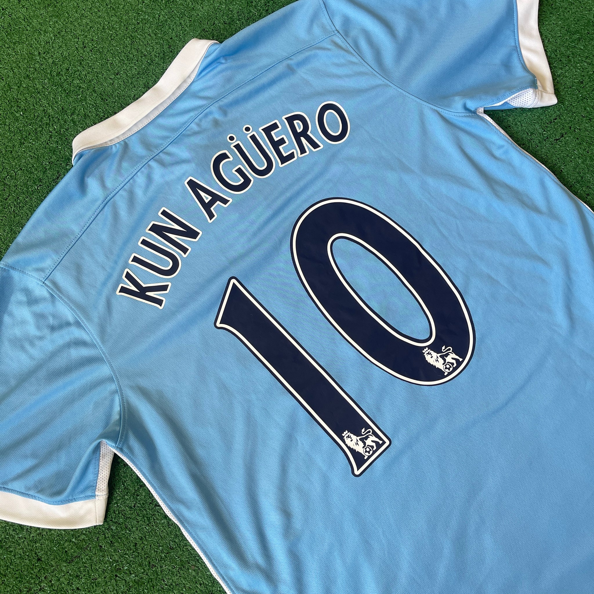 NIke Manchester City #10 Kun Aguero 2015/16 Home Football Kit (L)