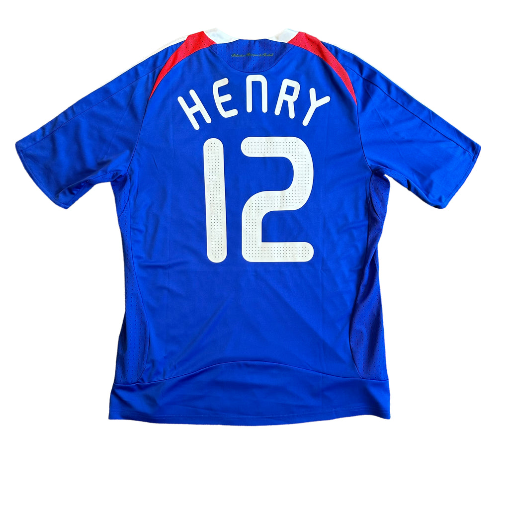 Vintage Adidas France #12 Henry 2008 Home Football Kit (L)