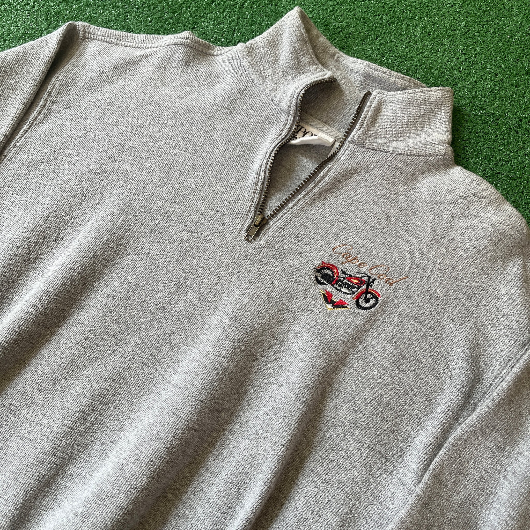 Vintage Diport USA Cape Cod Quater Zip Knit Sweater (M)