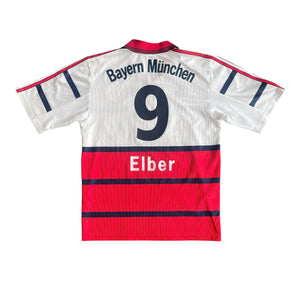 Vintage Adidas FC Bayern Munich #9 Elber 1998/00 Home Away Football Kit (S)