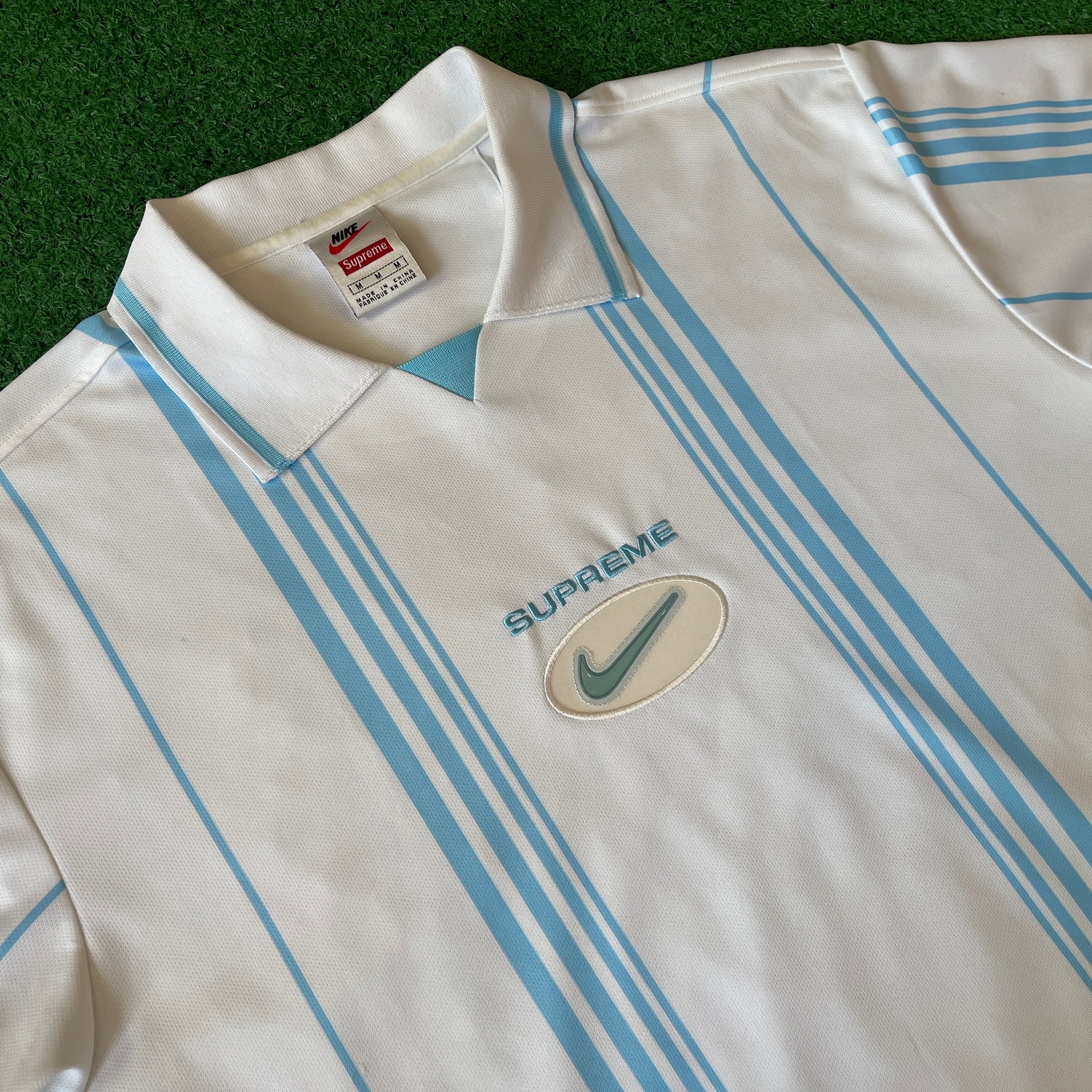 Nike Supreme FW20 Blue White Jewel Soccer Jersey (M)