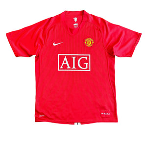 Vintage Nike Manchester United 2008/09 Home Football Kit (M)