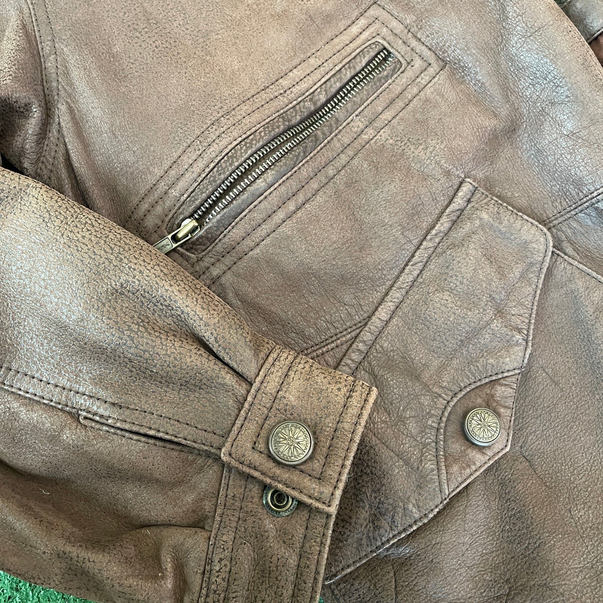 Vintage Wilsons Adventure Bound Brown Leather Coat (S)