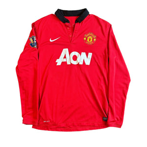 Nike Manchester United 2013/14 Long-Sleeve Home Football Kit (M)