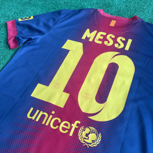Nike FC Barcelona #10 Messi 2012/13 Home Football Kit (M)
