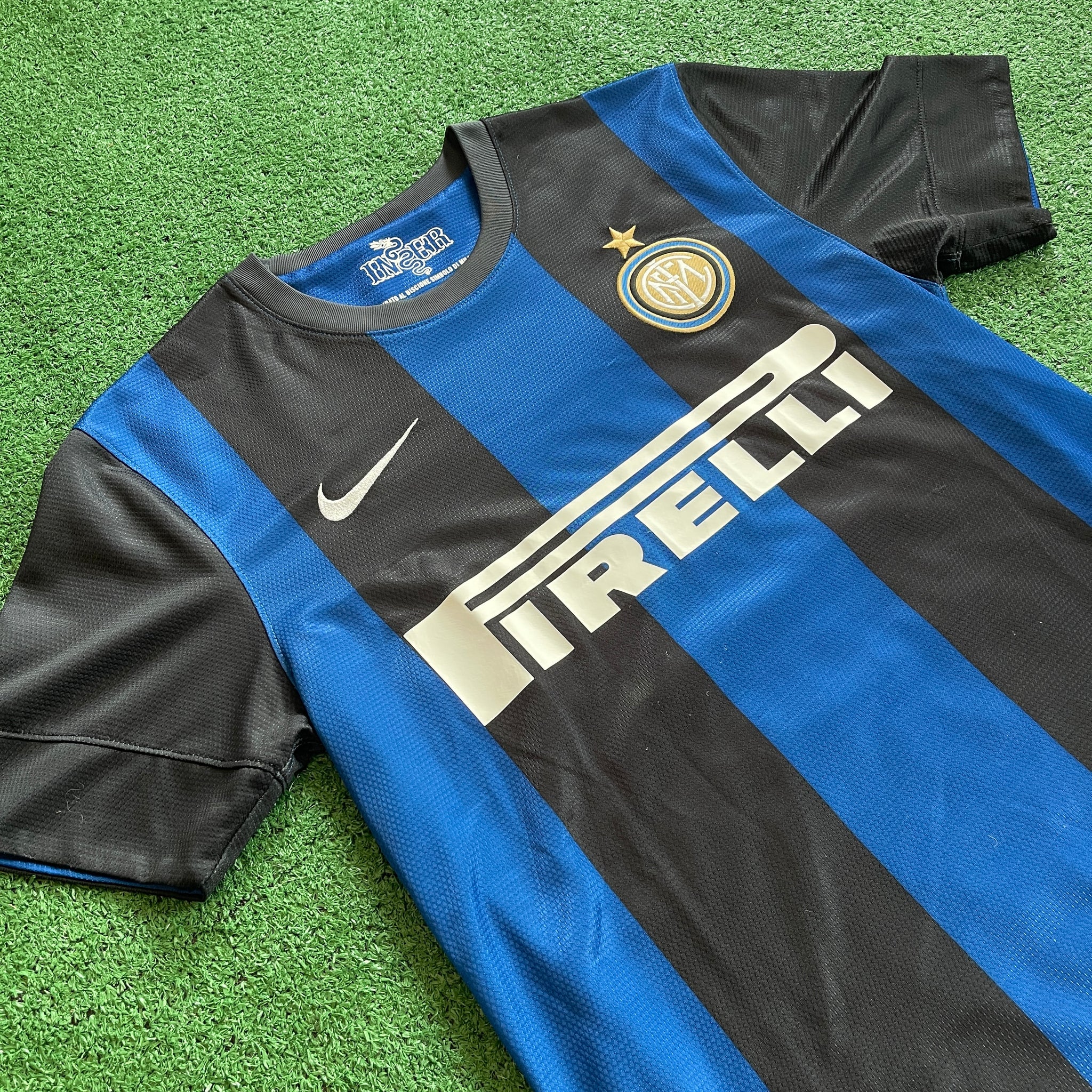 Nike Inter Milan #4 J. Zanetti 2012/13 Home Football Kit (S)