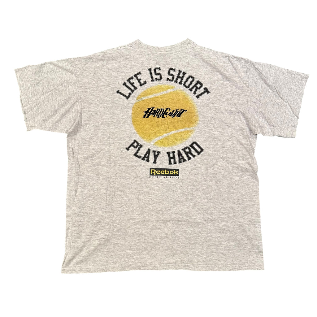 Vintage Reebok 1992 US Open "Life Is Short Play Hard" Tennis T-Shirt (XL)