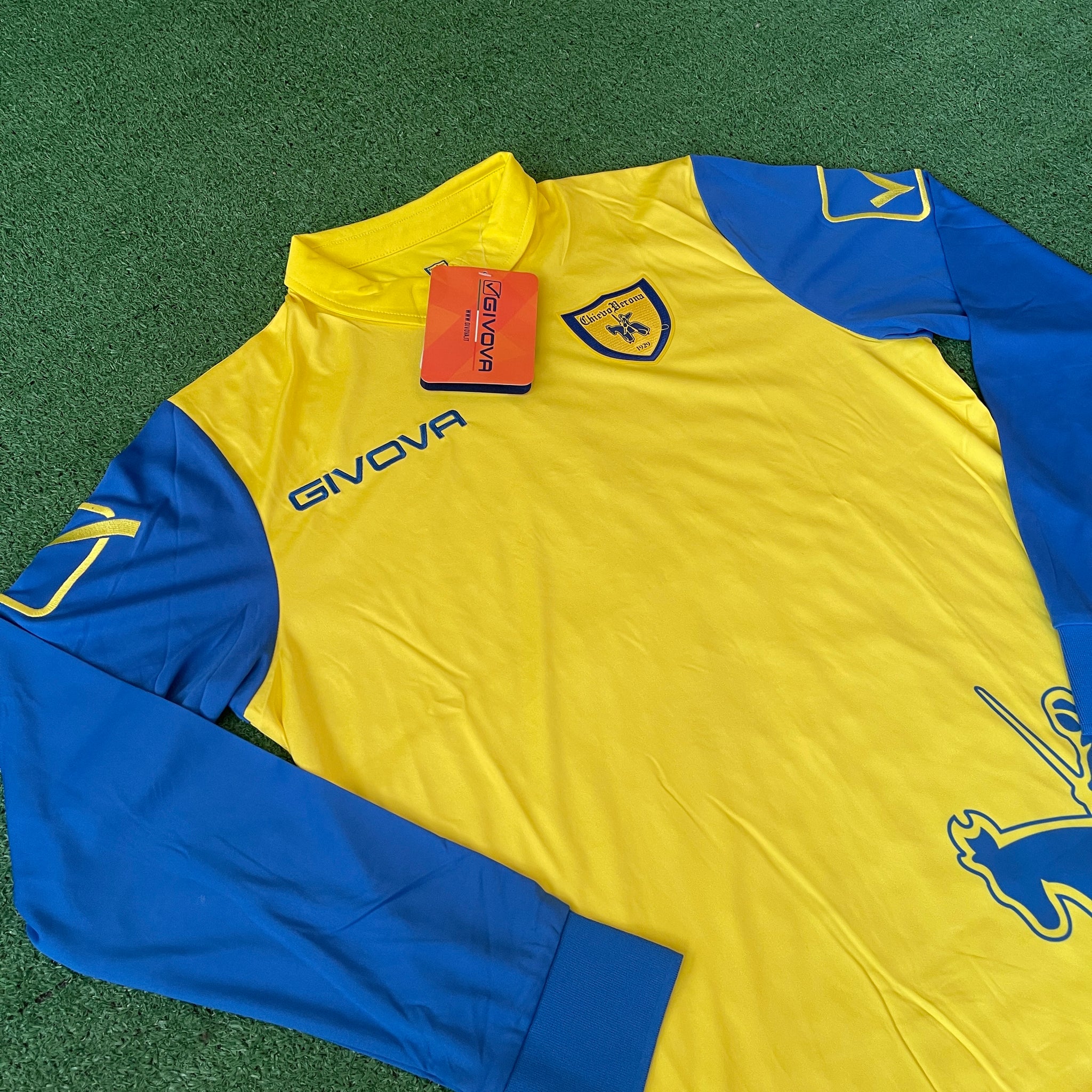 Givova Chievo Verona 2020/21 Home L/S Football Kit (M)