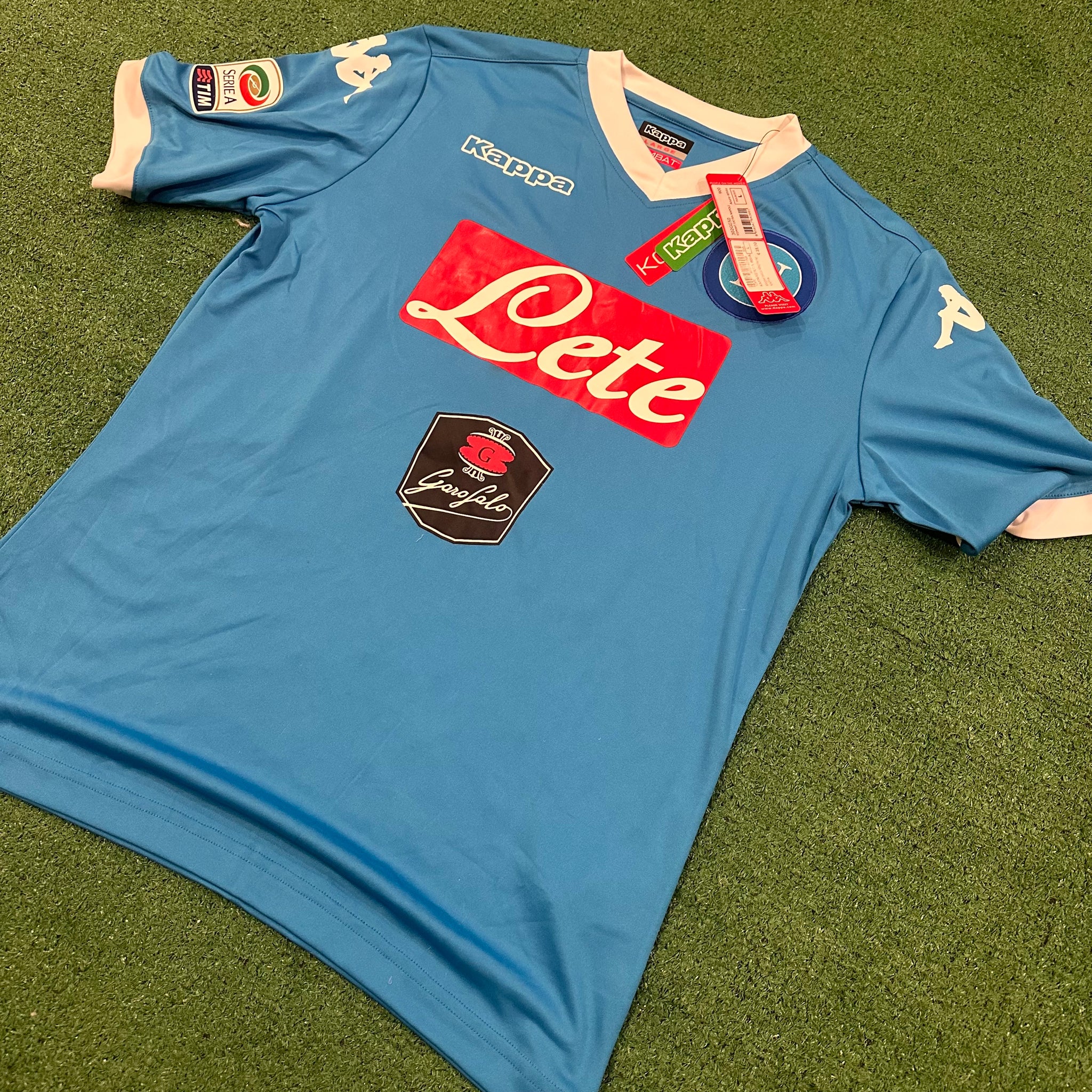 Kappa SSC Napoli #14 Mertens 2015/2016 Home Football Shirt (L)