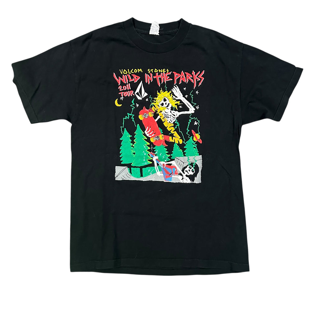 Alstyle Volcom Stones Wild In The Parks 2011 Tour Skateboard T-Shirt (L)