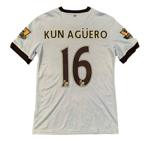 Nike Manchester City #16 Kun Aguero 2014/15 Home Football Kit (M)