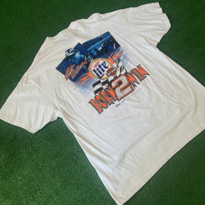 Vintage Chase Authentics Harley Davidson Miller Light Rusty Wallace NASCAR T-Shirt (L)