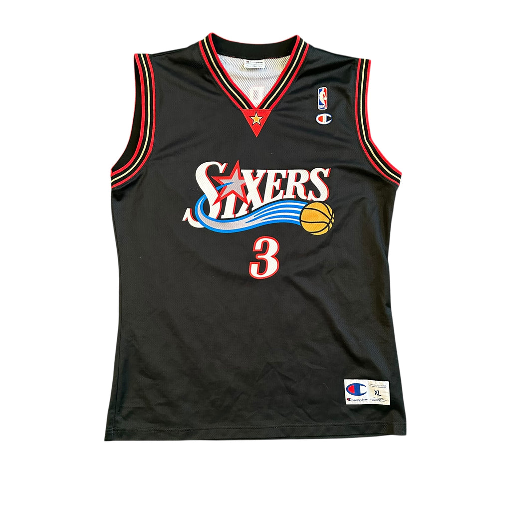 Vintage Champion Philadelphia 76ers #3 Iverson NBA Basketball Jersey (XL)