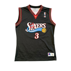 Vintage Champion Philadelphia 76ers #3 Iverson NBA Basketball Jersey (XL)