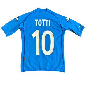 Vintage Kappa Italy #10 Totti 2002 Home Football Kit (M)