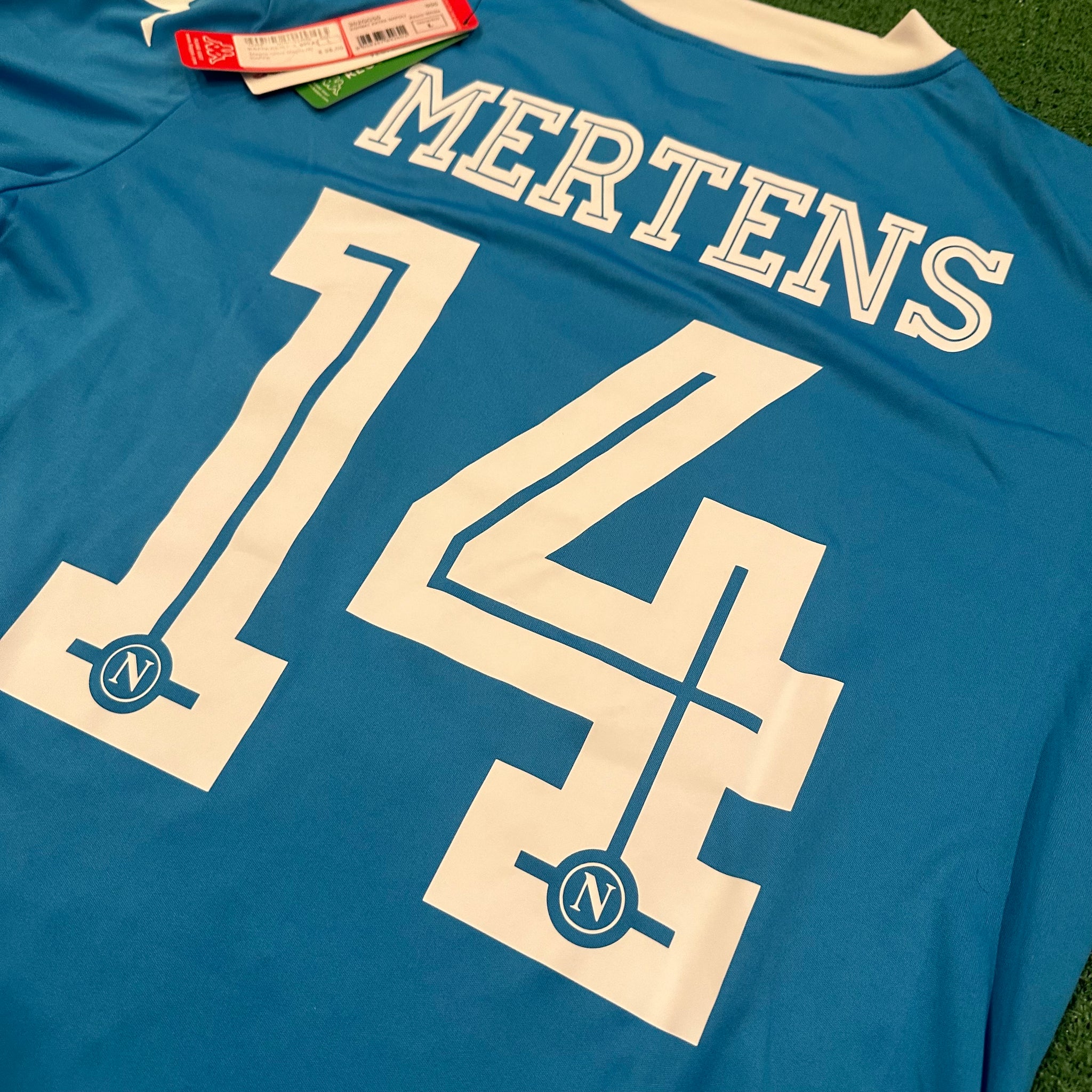 Kappa SSC Napoli #14 Mertens 2015/2016 Home Football Shirt (L)