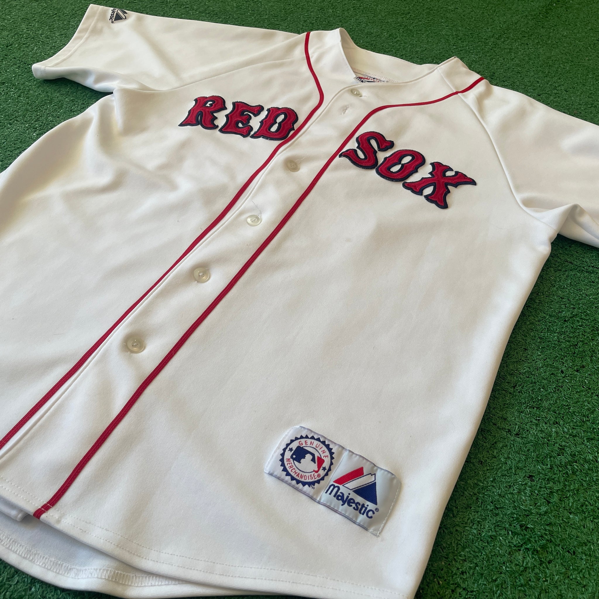 Vintage Majestic Boston Red Sox #34 Ortiz MLB Baseball Jersey (L)