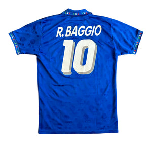 Vintage Diadora Italy #10 R. Baggio 1992 Home Football Kit (XL)