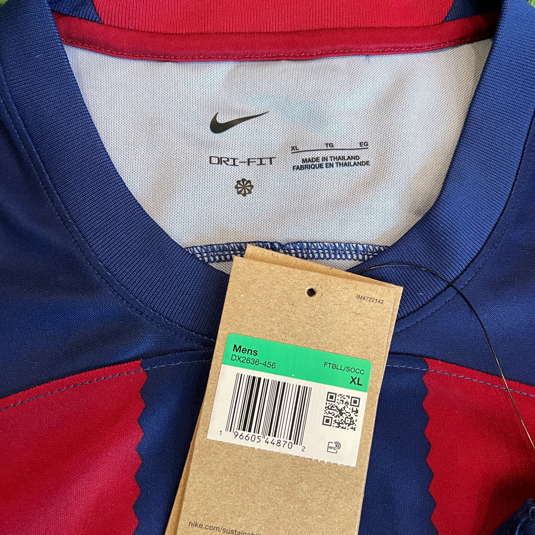 Nike FC Barcelona #27 Lamine Yamal 2023/2024 Home Football Kit (XL)