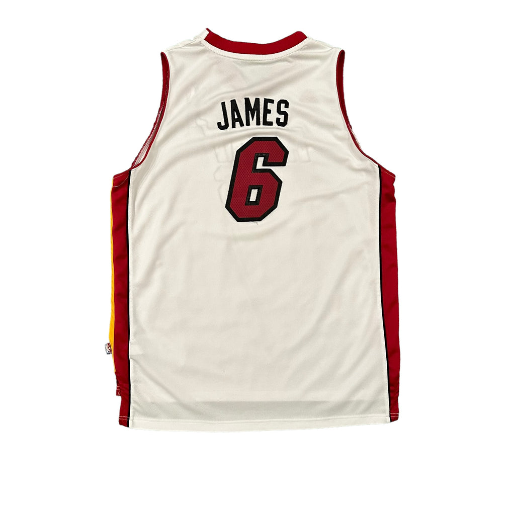 Adidas Miami Heat #6 Lebron James NBA Jersey (YXL)