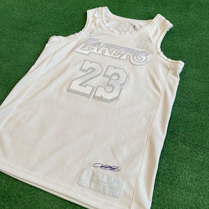 Nike LA Lakers LeBron James MVP Swingman White NBA Jersey (M)
