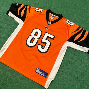 Vintage Reebok Cincinnati Bengals #85 C. Johnson Stitched NFL Jersey (50)