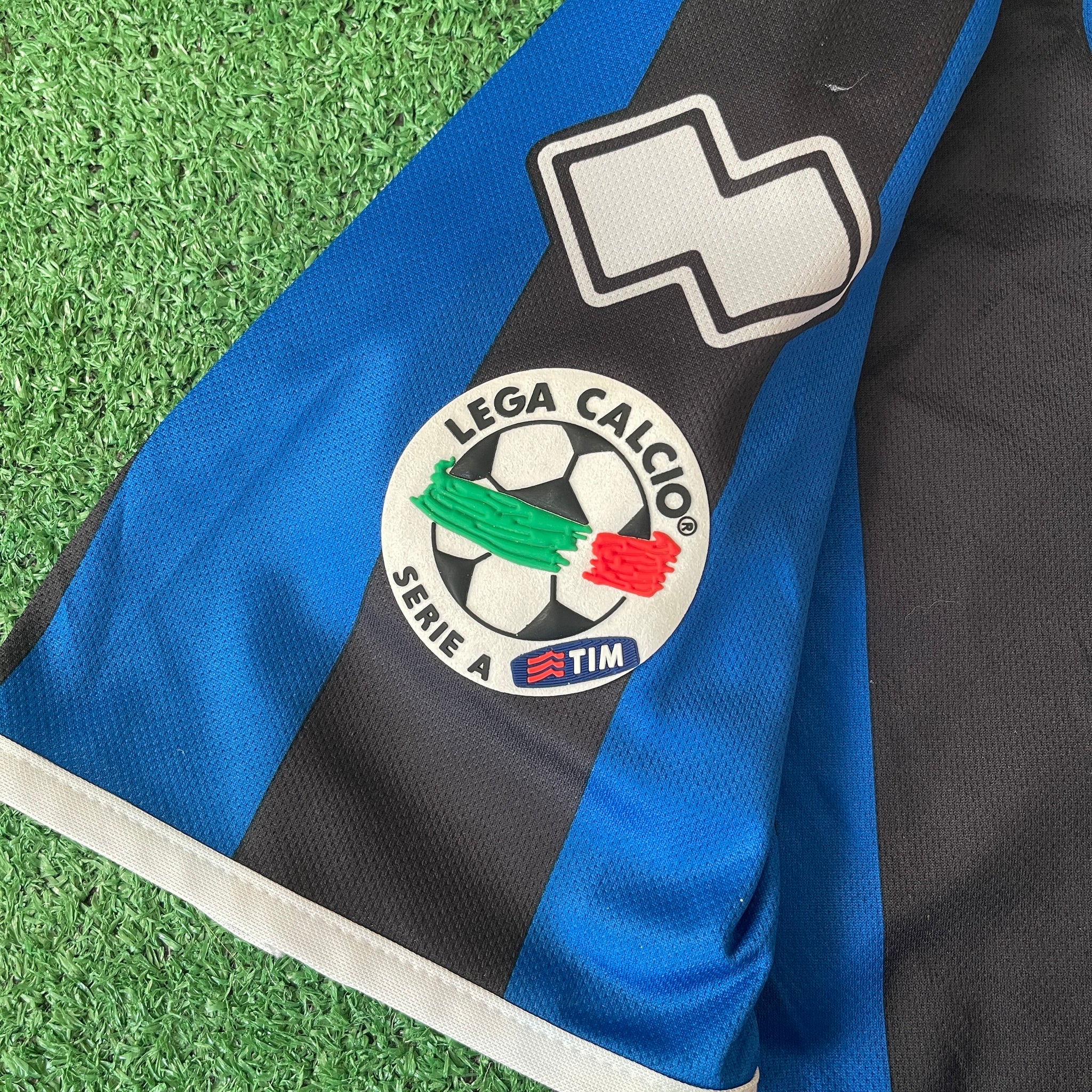 Vintage Errea Atalanta BC #5 Manfredini 2008/09 Home Football Kit (M)