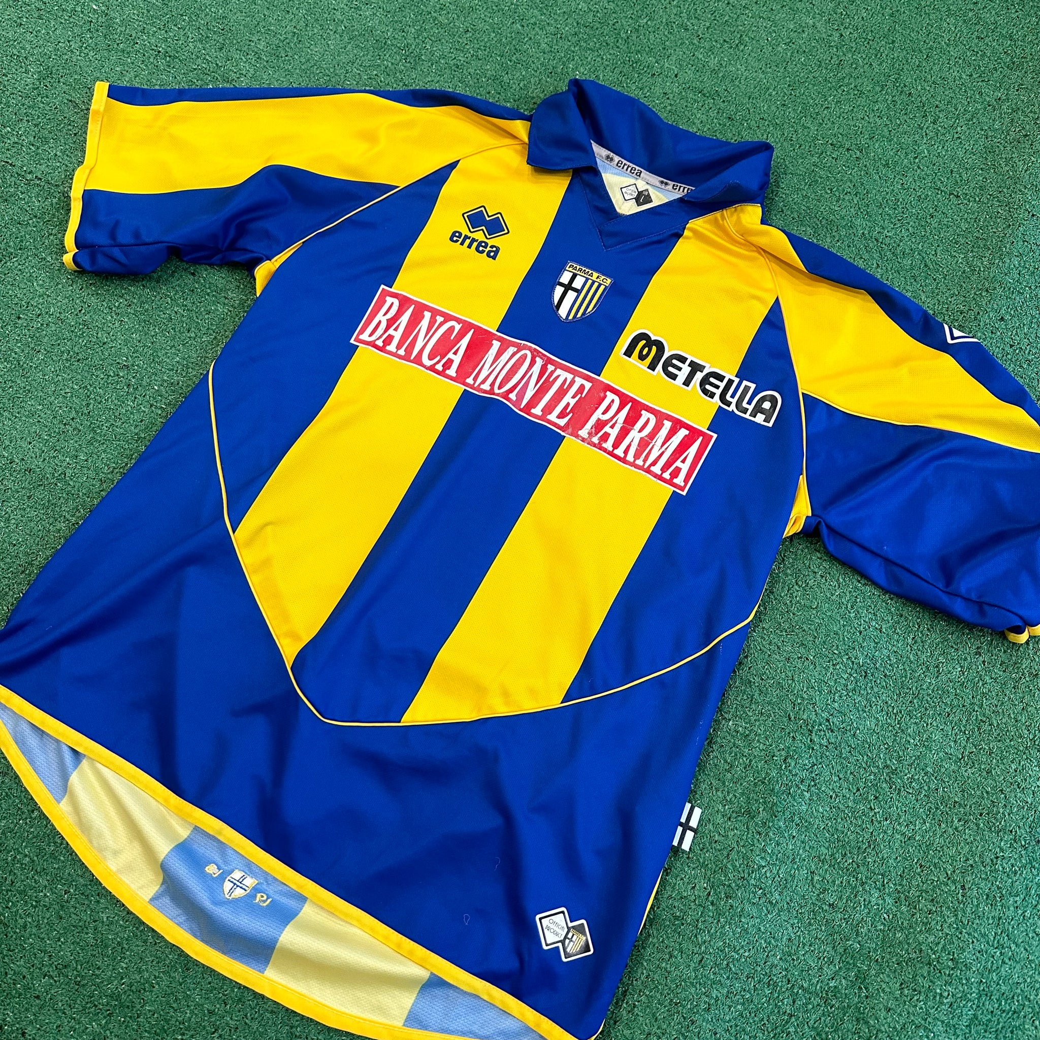Vintage Errea Parma Calcio #24 Paci 2008/09 Away Football Kit (L)