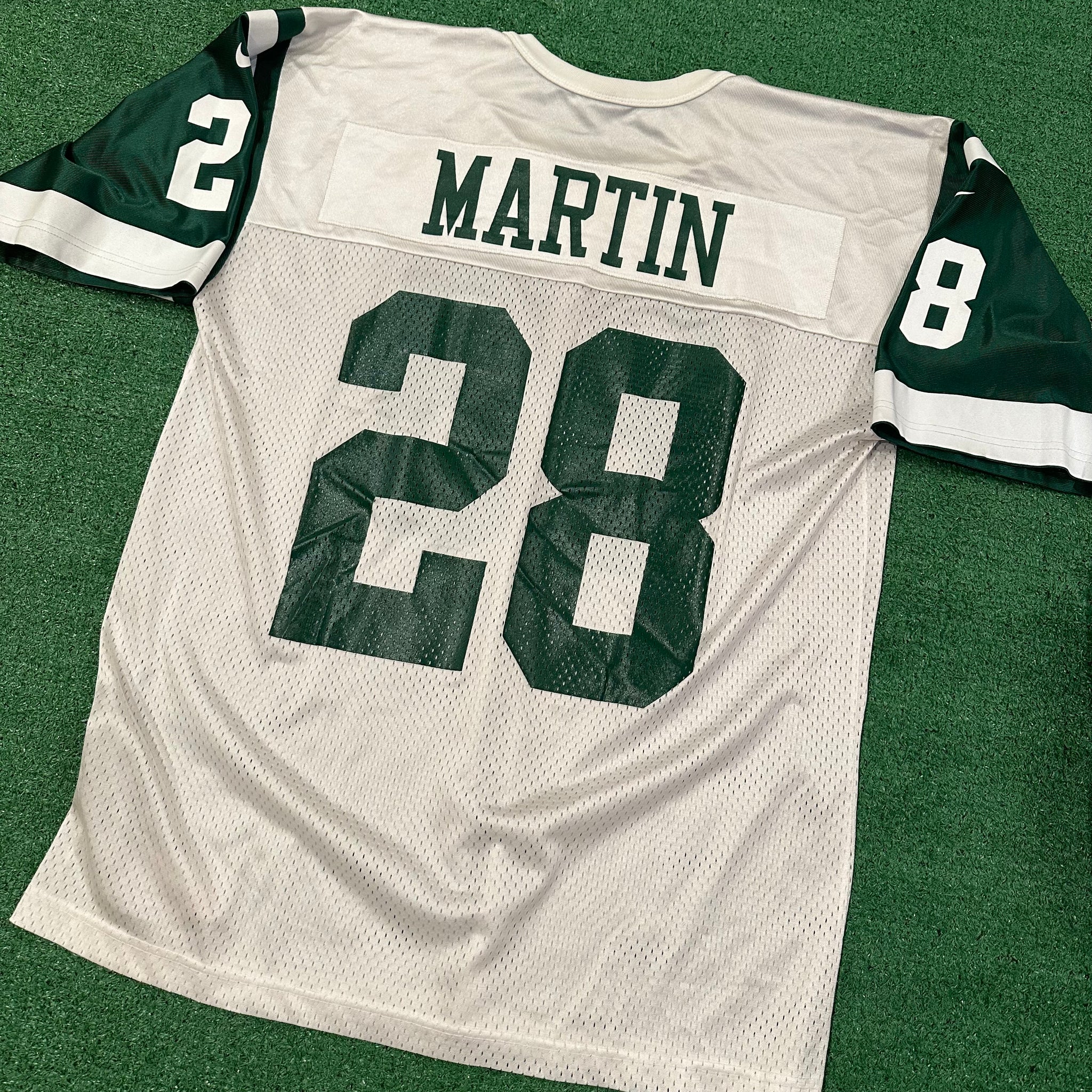 Vintage Nike Team New York Jets #28 Curtis Martin NFL Jersey (L)