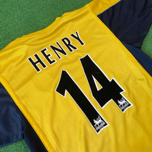 Vintage Nike Arsenal FC #14 Henry 1999/01 Away Football Kit (XL)