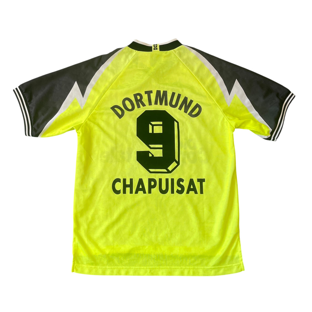 Vintage Nike Borussia Dortmund #9 Chapuisat 1995/96 Home Football Kit (M)