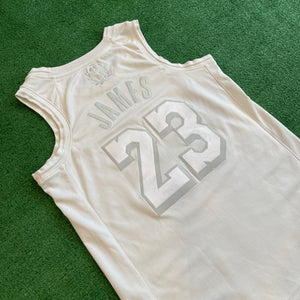 Nike LA Lakers LeBron James MVP Swingman White NBA Jersey (M)