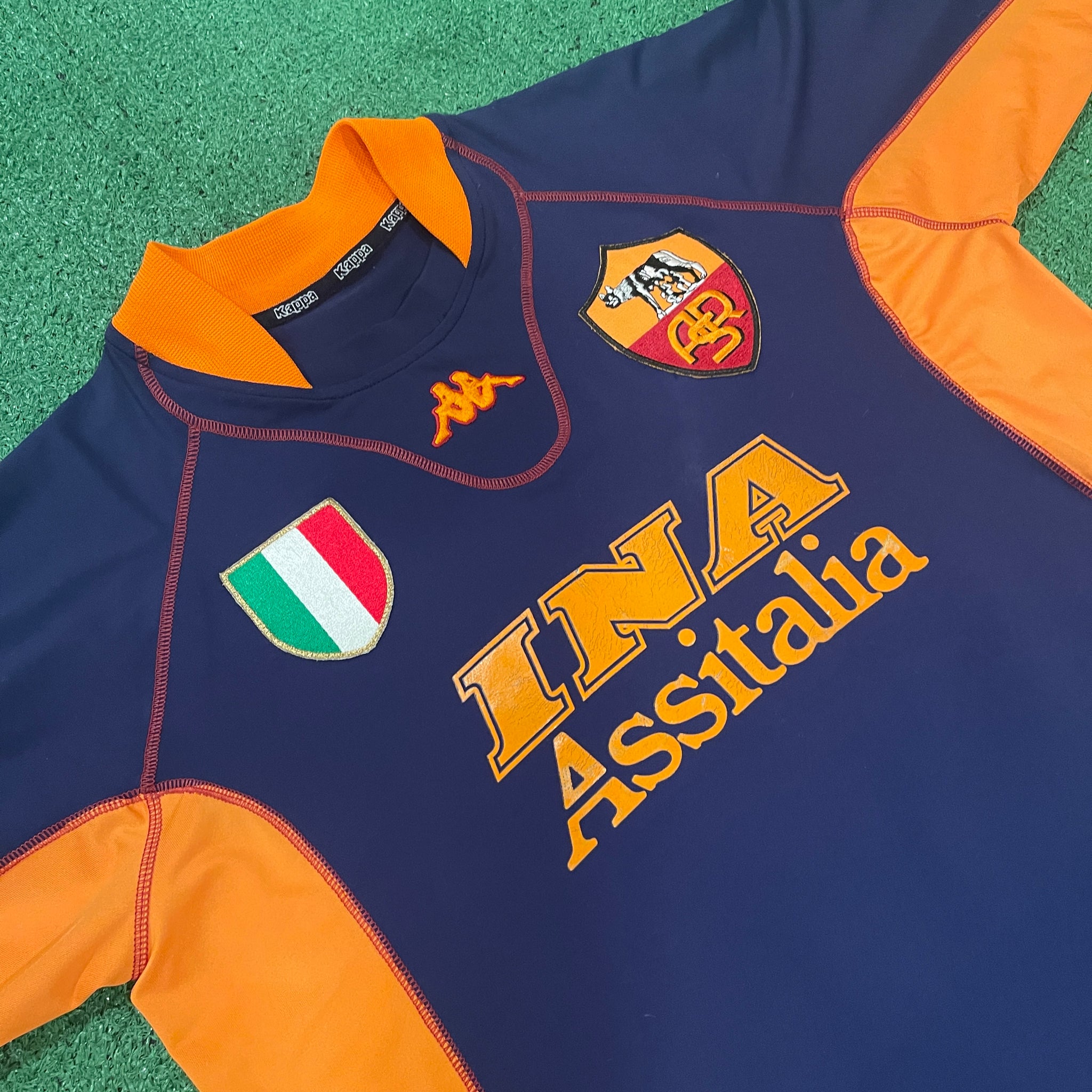 Vintage Kappa Roma #20 Batistuta 2001/02 Third Football Kit (XL)