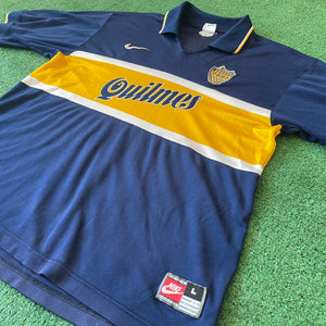 Vintage Nike Boca Juniors 1996/98 Home Football Kit (L)