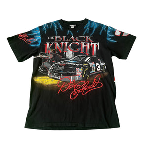 Vintage Preferred Sportswear Black Knight Dale Earnhardt All over Graphic T-Shirt (L)