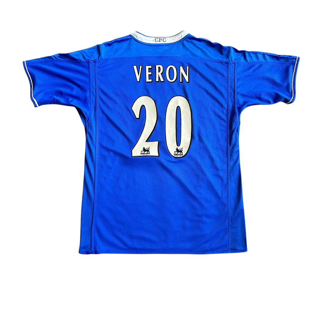Vintage Umbro Chelsea FC #20 Veron 2004/05 Home Football Kit (L)