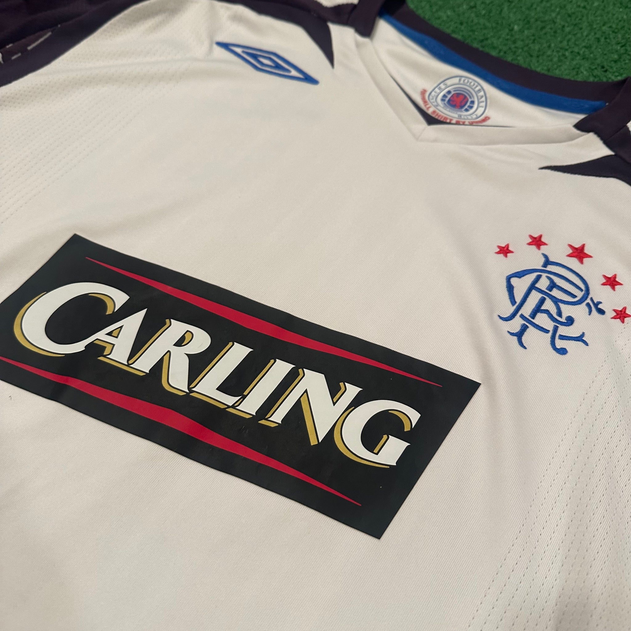 Vintage Umbro Rangers FC 2007/2008 Away Football Shirt (XXL)