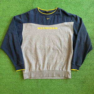 Vintage Nike Team Michigan Wolverines Crewneck Sweatshirt (XL)