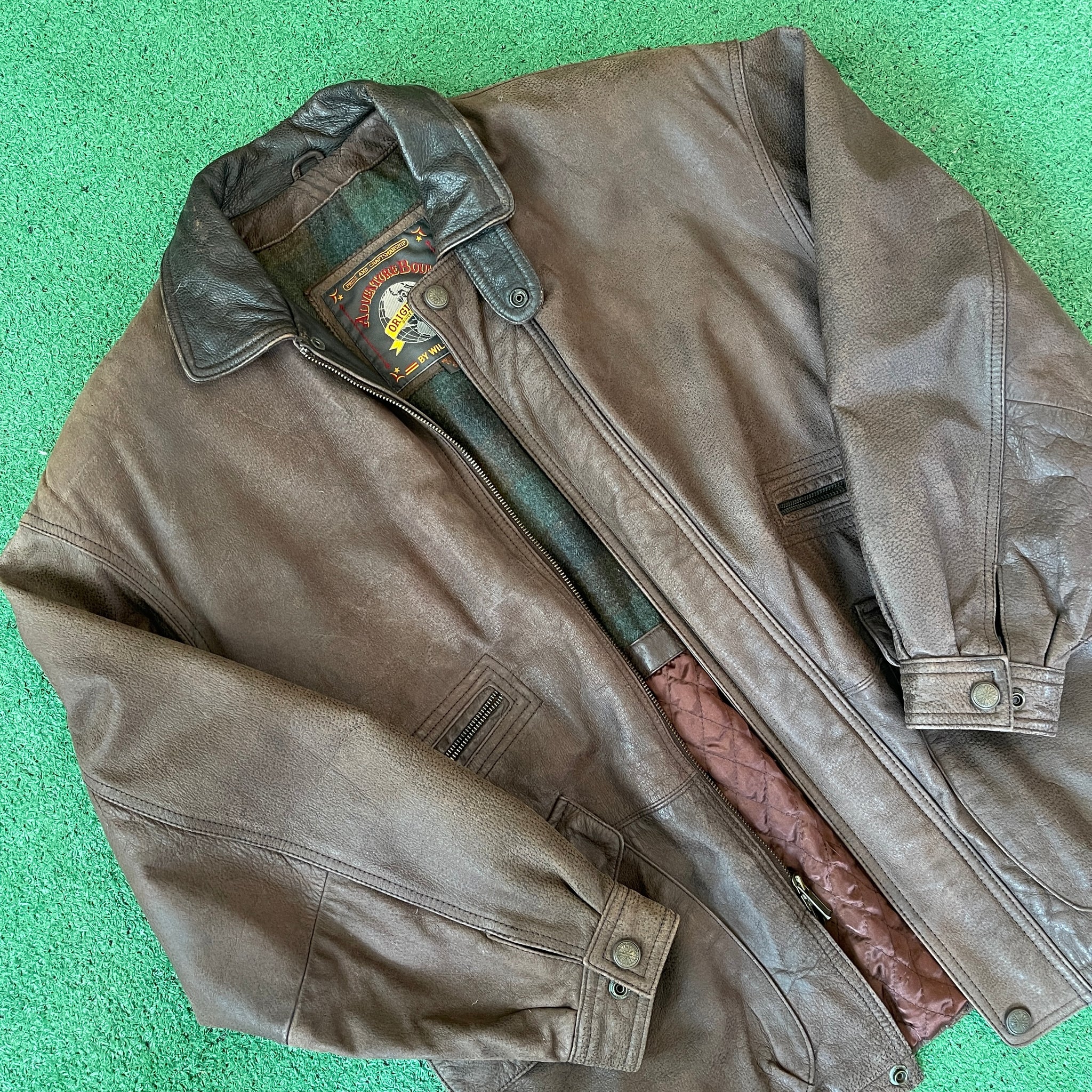 Vintage Wilsons Adventure Bound Brown Leather Coat (S)