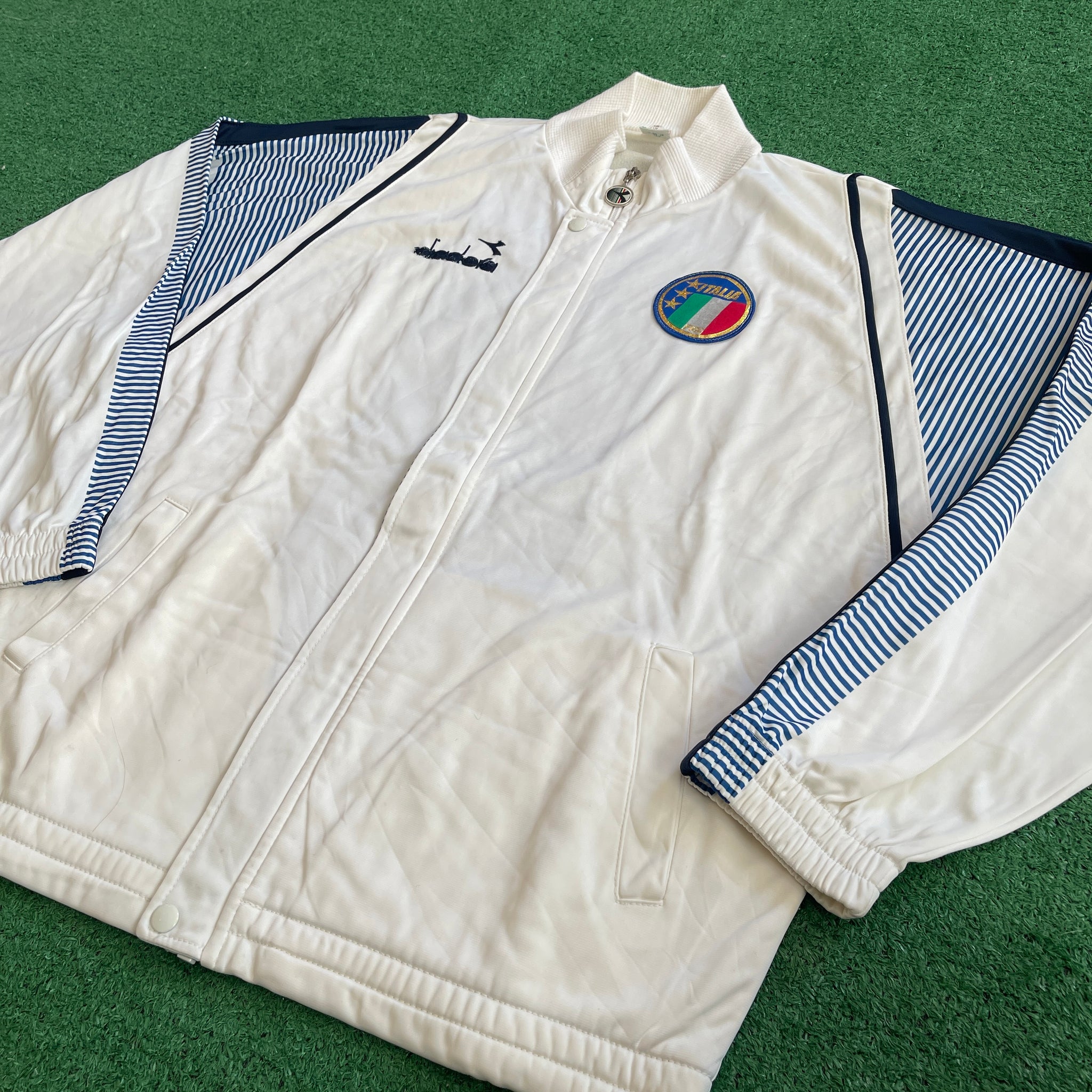 Vintage Diadora Italy Full-Zip Warm Up Jacket (M/L)