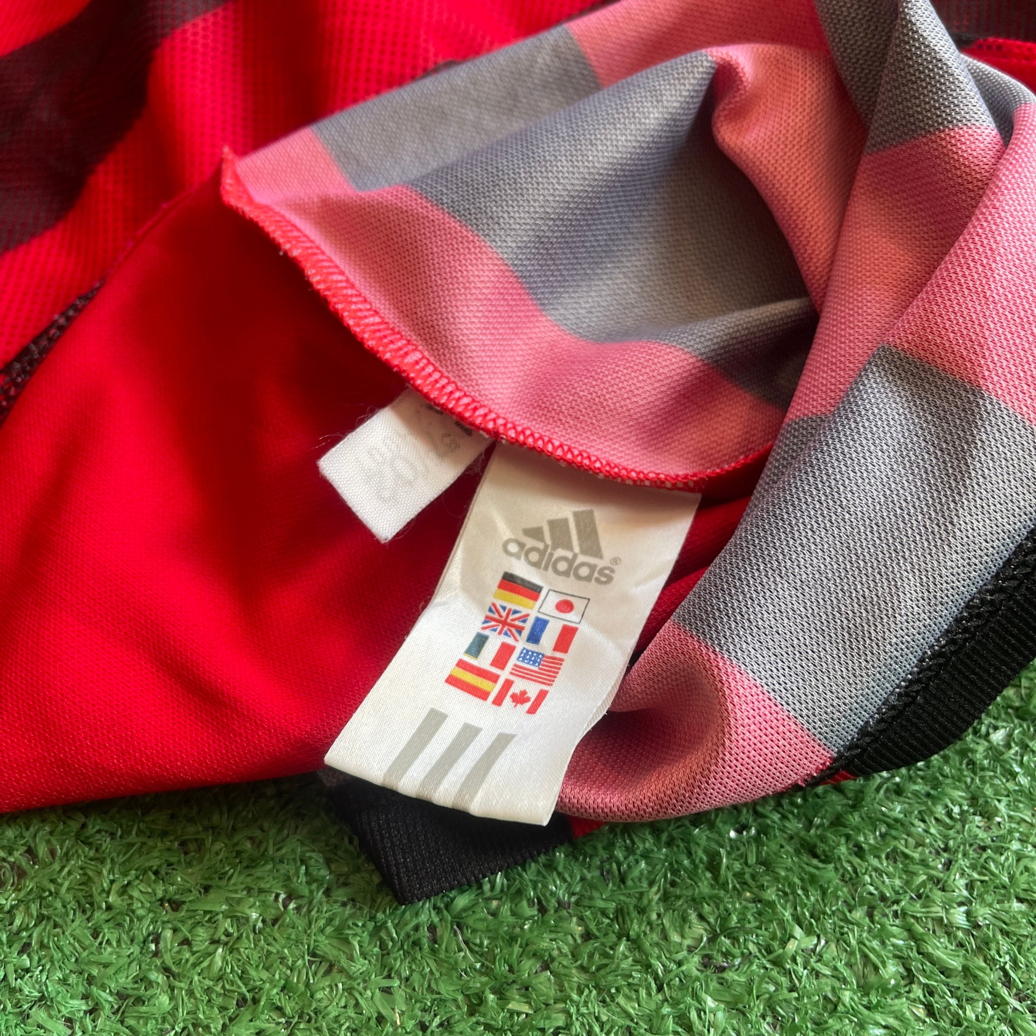 Vintage Adidas AC Milan 2002/03 Home Football Kit (L)